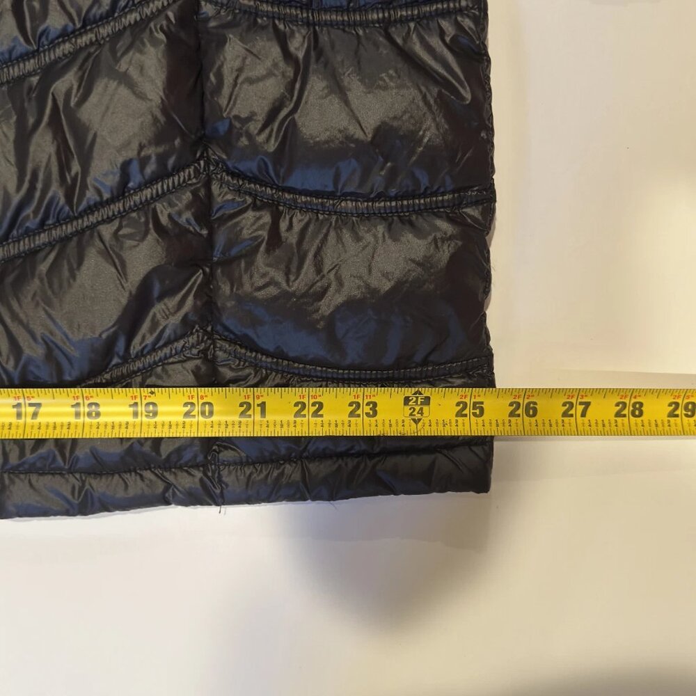 Calvin Klein Long Packable Puffer Jacket XL Black Glossy Down Blend - Picture 3 of 6